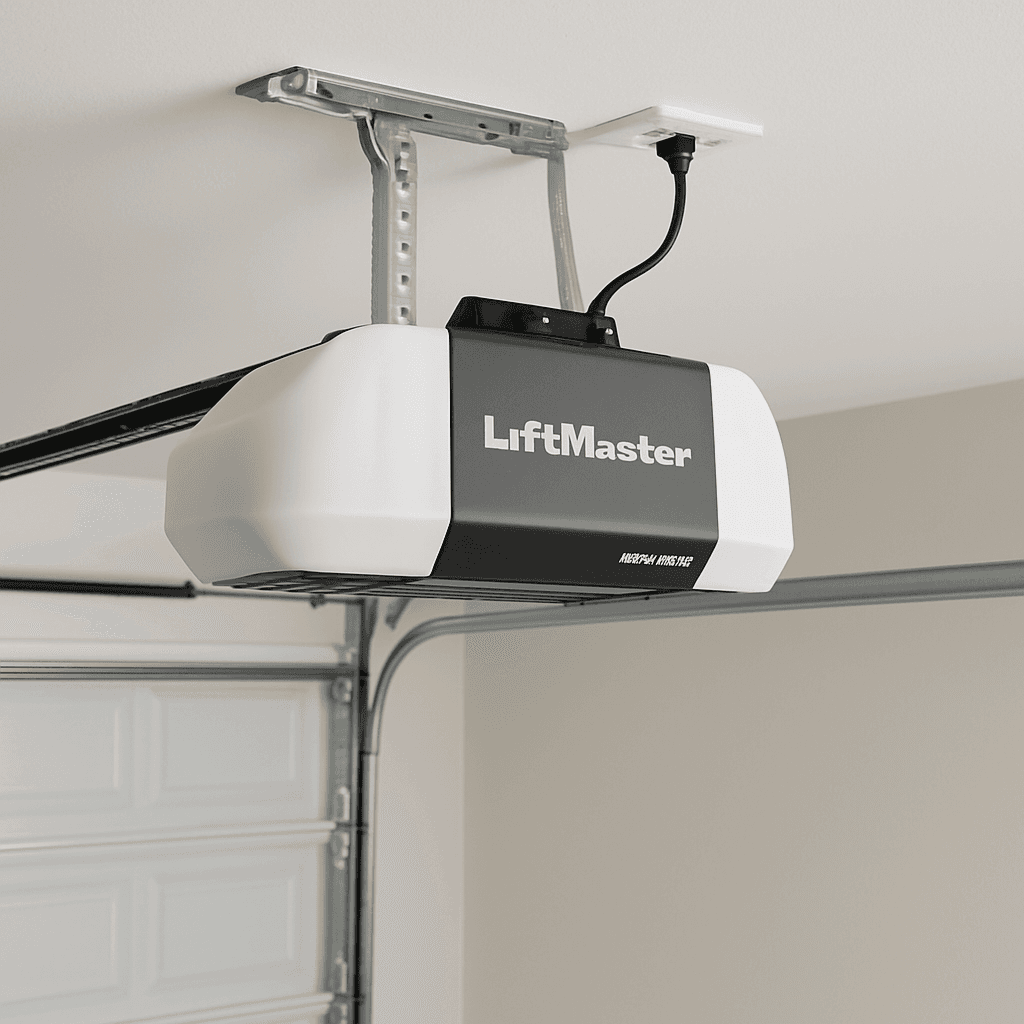New garage door opener after installation