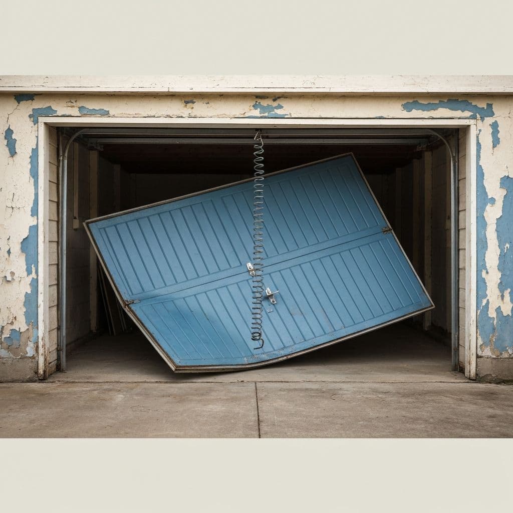 Before - Broken Spring Emergency Repair