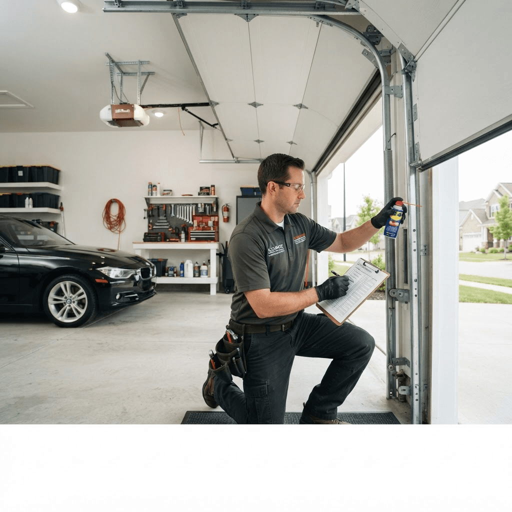 Garage door maintenance and tune-up service